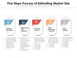 Five Steps Process Of Estimating Market Size