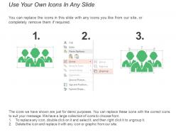 Five steps process with person in center icon