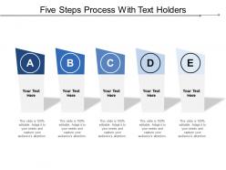 Five steps process with text holders
