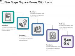 Five Steps Square Boxes With Icons
