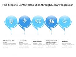 Five steps to conflict resolution through linear progression