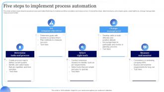 Five Steps To Implement Process Automation