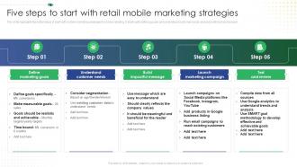 Five Steps To Start With Retail Mobile Marketing Strategies Online Retail Marketing