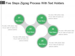 Five Steps Zigzag Process With Text Holders