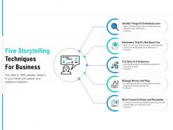 Five storytelling techniques for business