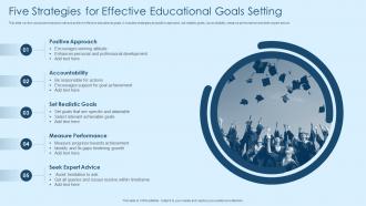 Five Strategies For Effective Educational Goals Setting