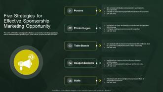Five Strategies For Effective Sponsorship Marketing Opportunity