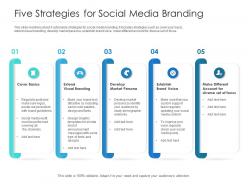Five strategies for social media branding