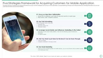 Five Strategies Framework For Acquiring Customers For Mobile Application