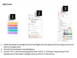 Five tags in vertical order for data representation flat powerpoint design