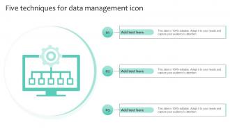 Five Techniques For Data Management Icon