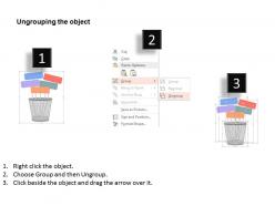Five text boxes for process flow flat powerpoint design