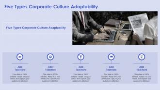 Five Types Corporate Culture Adaptability In Powerpoint And Google Slides Cpb