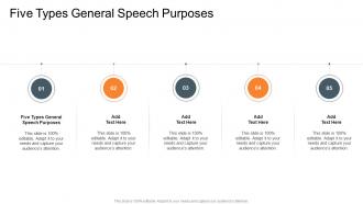 Five Types General Speech Purposes In Powerpoint And Google Slides Cpb