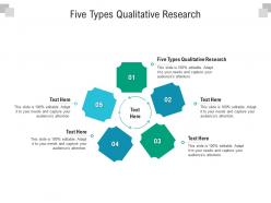 Five types qualitative research ppt powerpoint presentation infographic template backgrounds cpb
