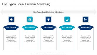 Five Types Social Criticism Advertising In Powerpoint And Google Slides Cpb