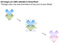 Five vertical arrow process powerpoint template slide