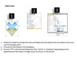Five vertical arrow process powerpoint template slide