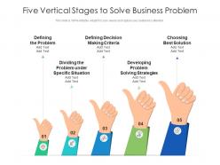 Five vertical stages to solve business problem
