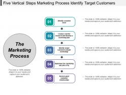 Five vertical steps marketing process identify target customers
