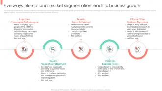 Five Ways International Market Segmentation Leads To Business Growth