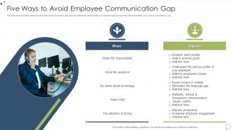 Five Ways To Avoid Employee Communication Gap