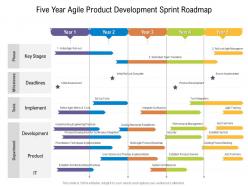 Five year agile product development sprint roadmap