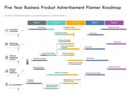 Five year business product advertisement planner roadmap