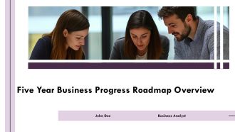 Five Year Business Progress Roadmap Overview PPT Template AT