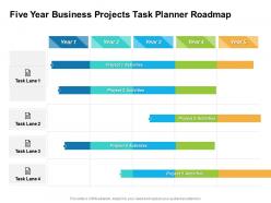 Five year business projects task planner roadmap