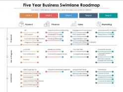 Five Year Business Swimlane Roadmap