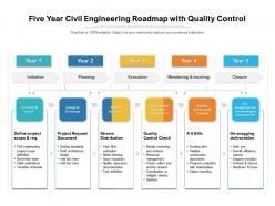 Five year civil engineering roadmap with quality control