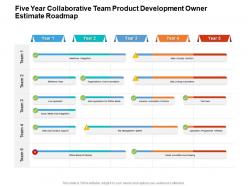Five year collaborative team product development owner estimate roadmap