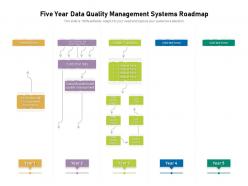Five year data quality management systems roadmap