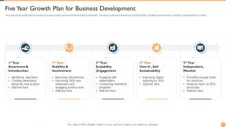 Five Year Growth Plan For Business Development