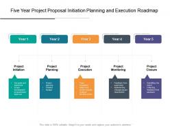 Five year project proposal initiation planning and execution roadmap