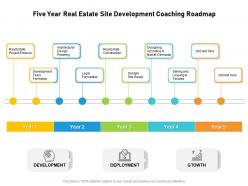 Five year real estate site development coaching roadmap
