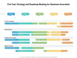 Five Year Strategy And Roadmap Meeting For Business Innovation