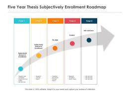 Five year thesis subjectively enrollment roadmap