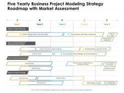 Five yearly business project modeling strategy roadmap with market assessment