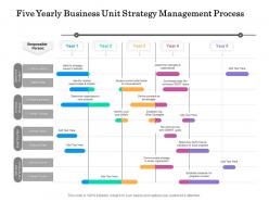 Five yearly business unit strategy management process