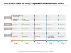 Five yearly chatbot technology implementation roadmap for startup