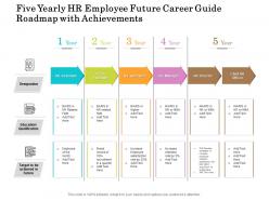 Five yearly hr employee future career guide roadmap with achievements