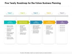 Five Yearly Roadmap For The Future Business Planning