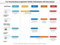 Five yearly roadmap to application portfolio rationalization with value analysis