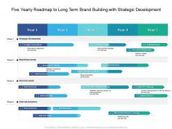 Five yearly roadmap to long term brand building with strategic development