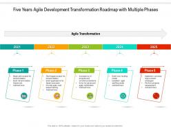 Five Years Agile Development Transformation Roadmap With Multiple Phases