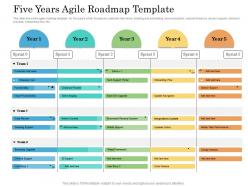 Five years agile roadmap timeline powerpoint template