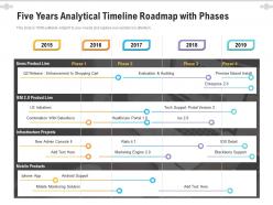 Five years analytical timeline roadmap with phases