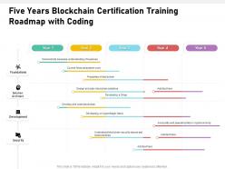 Five Years Blockchain Certification Training Roadmap With Coding